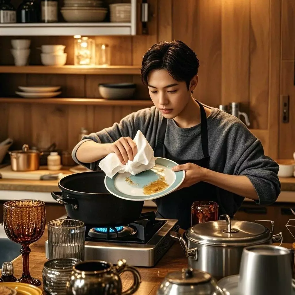 Tymus làm sạch khăn ướt cho nhà bếp